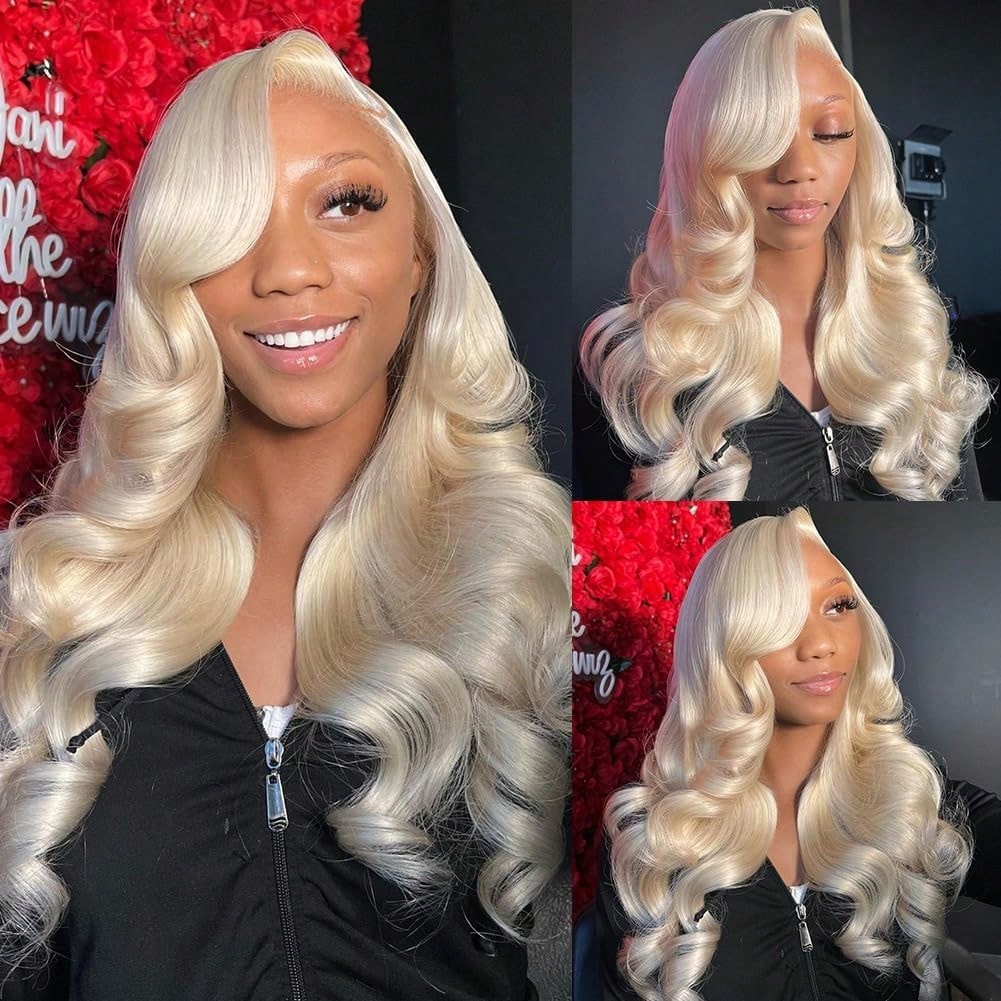 613 Blonde Body Wave Lace Front Wig - 613 13x6 kantwerk pruik van echt