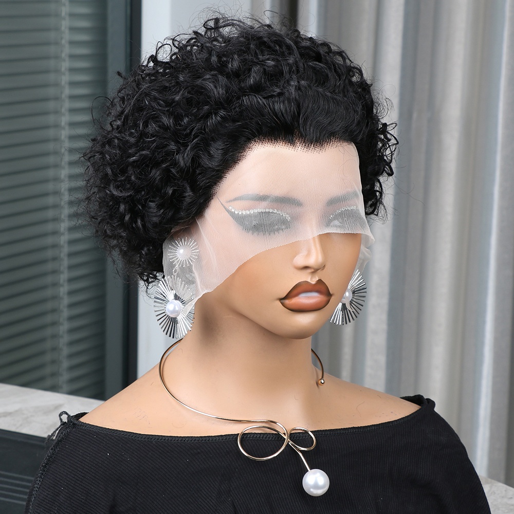 Short Pixie Cut Wig Human Hair Cheap - Pixie Cut pruik van echt haar,
