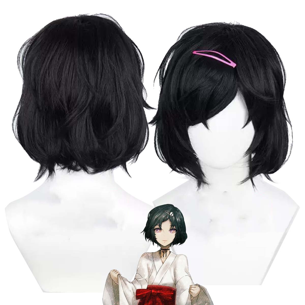 Synthetic Braided Wigs For Black Women - Vrouwen Anime Steins Gate Cosplay Urushibara