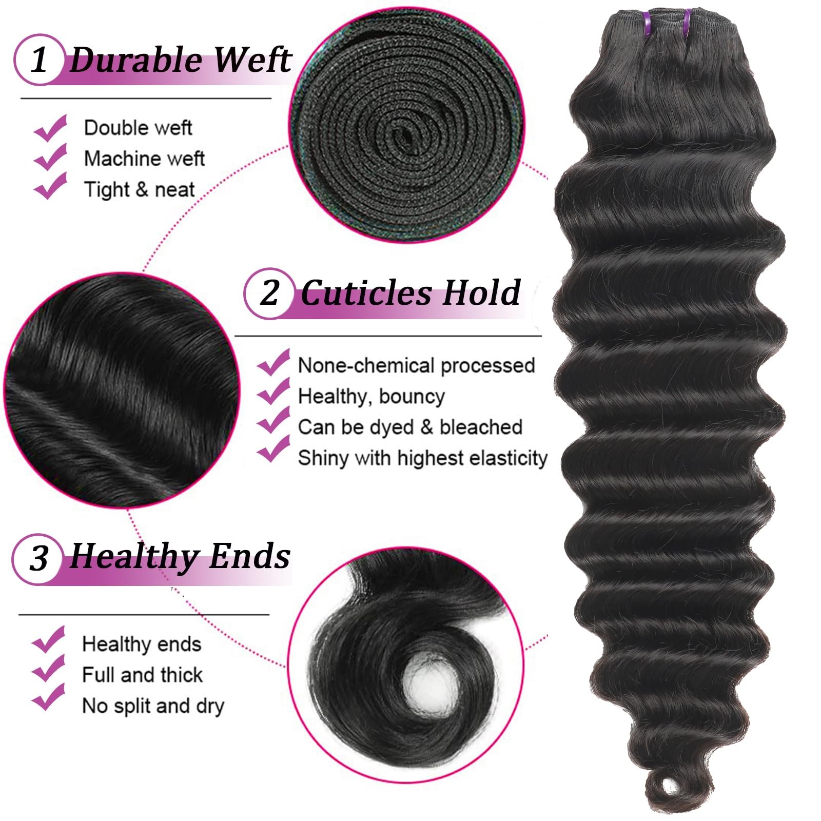 Losse Deep Wave Bundels Met Sl - Deep Wave 3 Bundles With Closure recensie en prijs