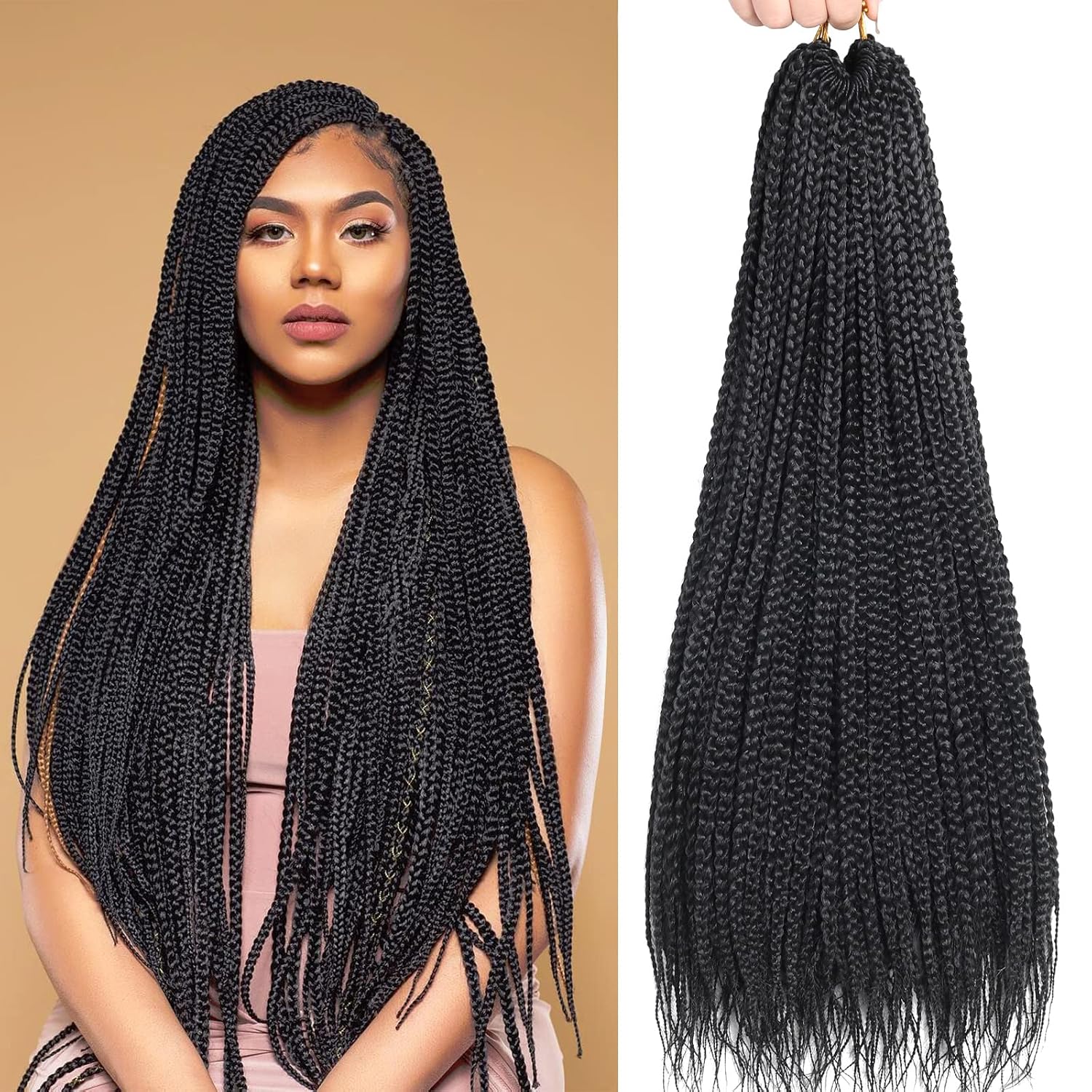 6 pakken Box Braids Crochet Ha - Synthetic Braided Wigs For Black Women recensie en prijs