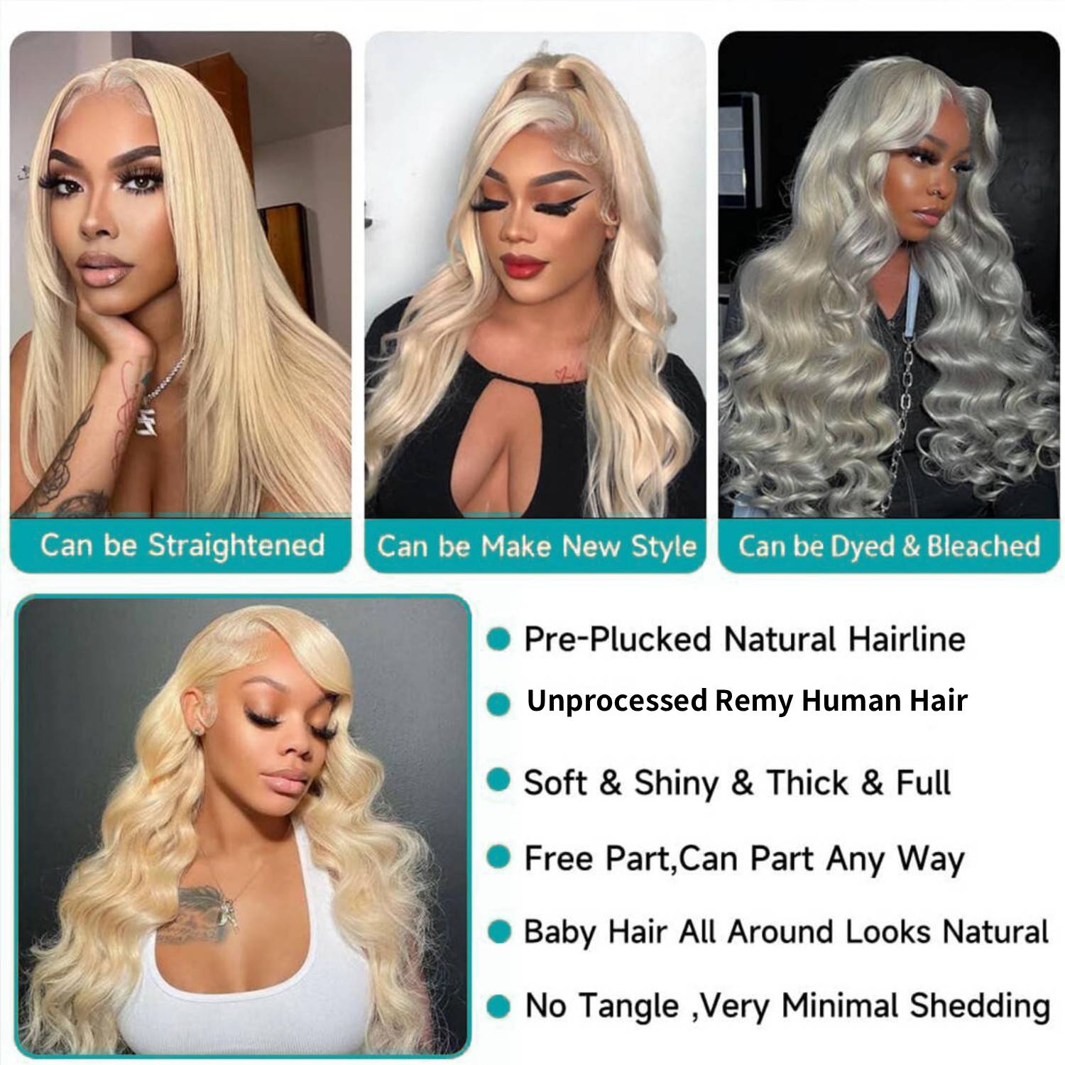 613 Honingblonde Zijdezachte L - 613 Blonde Body Wave Lace Front Wig recensie en prijs