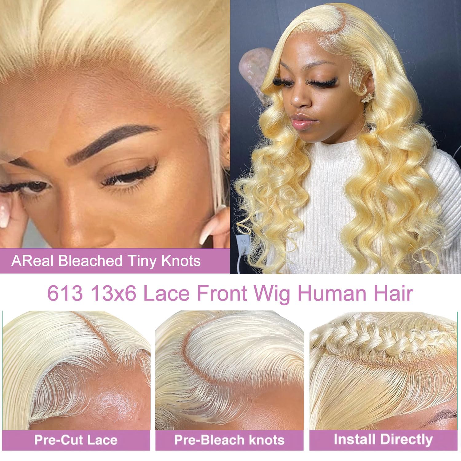 30 inch 613 kantpruik van echt - 613 Blonde Body Wave Lace Front Wig recensie en prijs