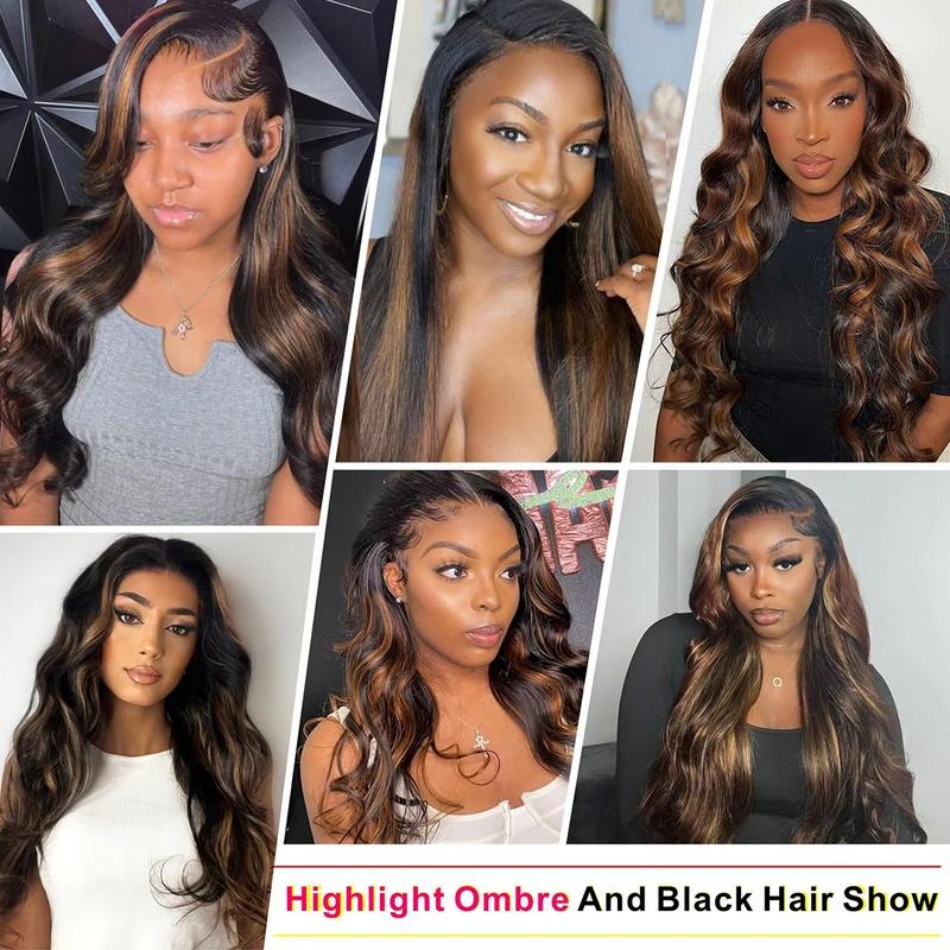 P1B30 Highlight Ombre Body Wav - Hd Lace Frontal Wig Human Hair Pre Plucked recensie en prijs