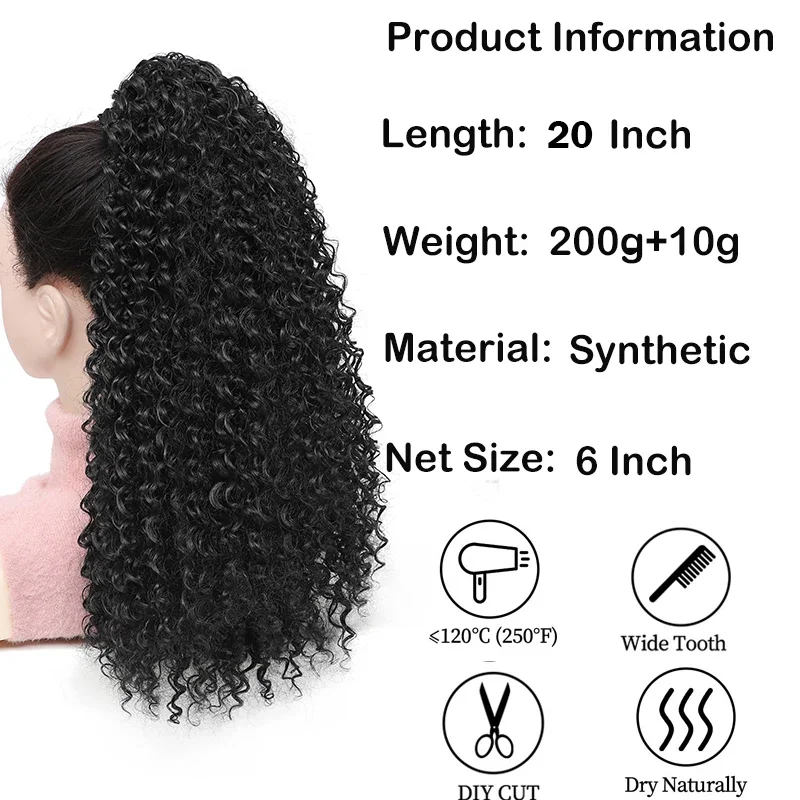 Afro Puff Krullende Paardensta - Drawstring Afro Curly Puff Ponytail recensie en prijs