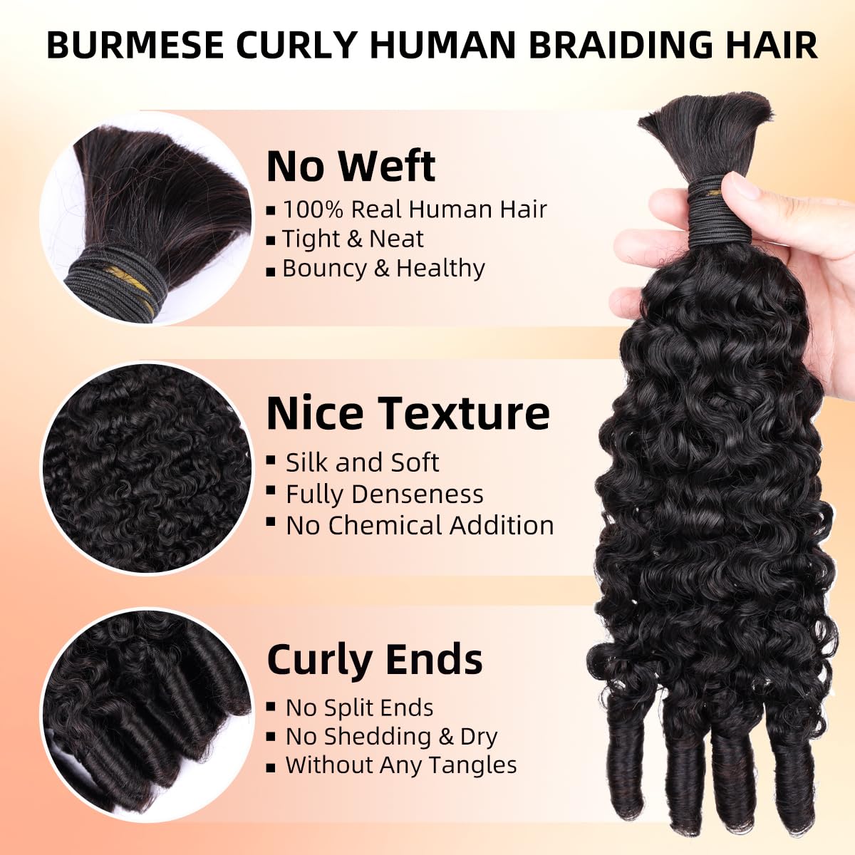 15A Menselijk Vlecht Haar voor - Water Wave Bulk Human Hair For Braiding recensie en prijs