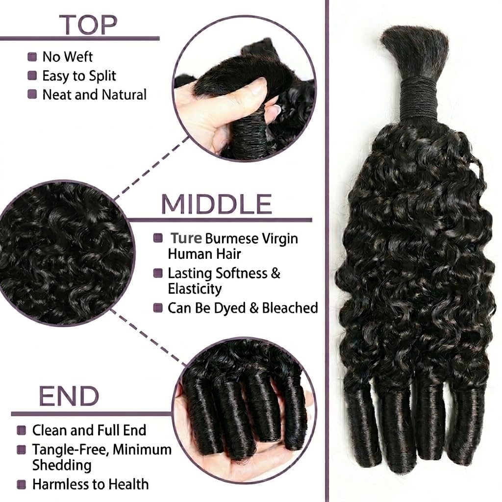 Mensenhaar voor boho vlechten, - Water Wave Bulk Human Hair For Braiding recensie en prijs