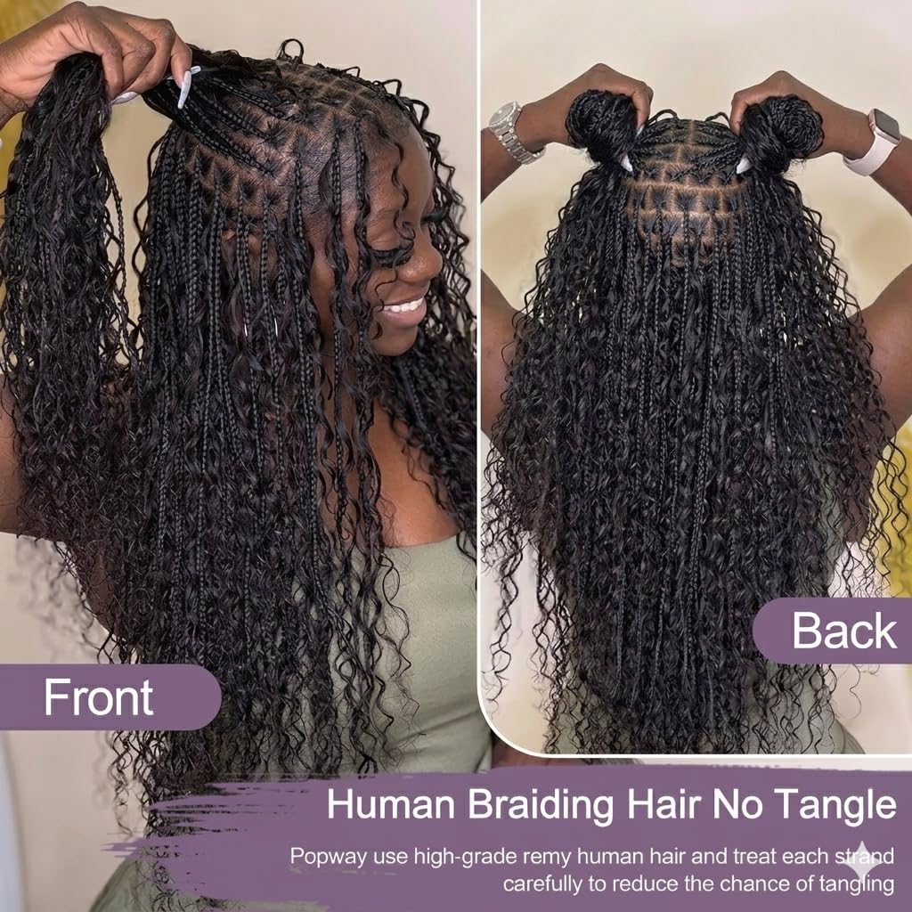 Mensenhaar voor boho vlechten, - Water Wave Bulk Human Hair For Braiding recensie en prijs