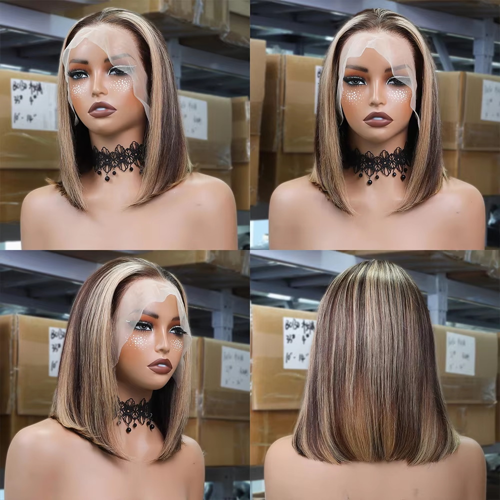 Honingblonde Bobpruiken van Ec - Glueless Wear And Go Human Hair Wig recensie en prijs