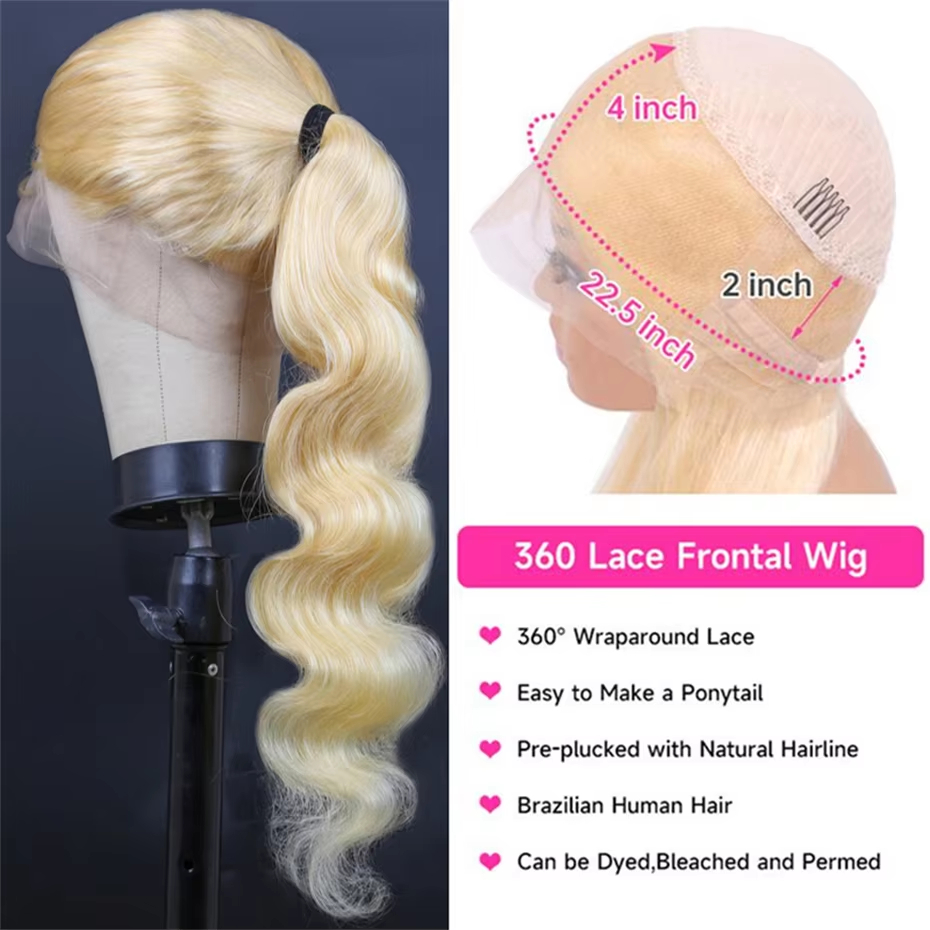 360 Full Lace pruik van echt h - 613 Blonde Body Wave Lace Front Wig recensie en prijs